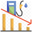 Perda De Grafico De Petroleo Perda De Petroleo Preco Do Petroleo Ícone