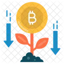 Bitcoin Beneficio Financiero Icono