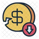 Perdida De Dinero Acciones Crack Icono