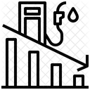 Perdida Del Grafico Del Petroleo Perdida Del Petroleo Precio Del Petroleo Icono