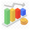 Perdida Financiera Disminucion De Dinero Recesion Icono