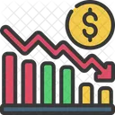 Perdida Financiera Perdida Mercado Icono