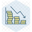 Perdida Financiera Bajista Perdida Comercial Icono