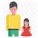 Papa Fille Pere Icône