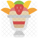 Parfait Fruta Postre Icono