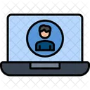 Perfil Cuenta Computadora Portatil Icono