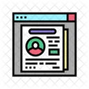 Perfil de empleado  Icono