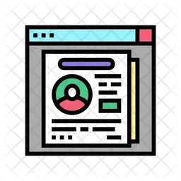 Perfil de empleado  Icono