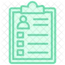 Icono De Contorno De Color De Perfil De Trabajo Icono