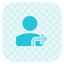 Perfil moverse hacia la derecha  Icono