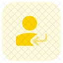 Perfil moverse hacia la izquierda  Icono