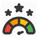 パフォーマンス、満足度、良いフィードバック アイコン