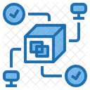 Performance Big Data Blockchain Icon