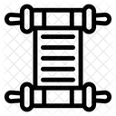 Documento De Rolagem Pergaminho Manuscrito Ícone