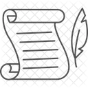 Pergamino Colgante De Borde Fino Icono