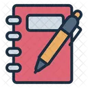 Periodismo Cuaderno Papeleria Icono