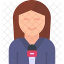 Periodista Avatar Mujer Icono