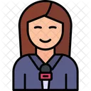 Periodista Avatar Mujer Icono