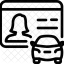 Conducteur Permis Femme Icône