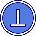 Perpendicular Symbol Design Icon