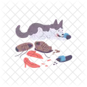 Perro Vector Desastre Icono