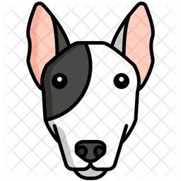 Perro bull terrier  Icono