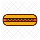 Hot Dog Comida No Vegetariana Comida Rapida Icono