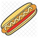 Hot Dog Sandwich De Hot Dog Comida Rapida Icono