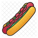 Hot Dog Carne Salchicha Icono