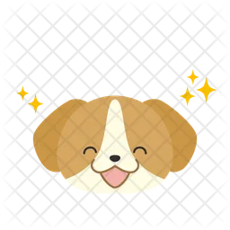 Perro feliz Emoji Icono