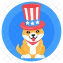 Perro Patriotico Cachorro Patriotico Mascota Patriotica Icon