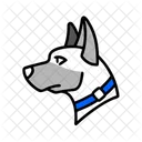 Perro Policia Cabeza Seguridad Icono