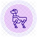 Icono De Linea De Perro Robot Icono