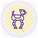 Icono De Circulo De Color De Perro Robot Icono