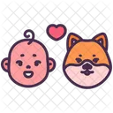 Perro y bebe  Icono
