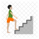 Person Climbing Stairs Icon