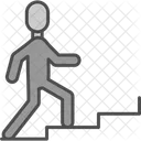 Person Climbing Stairs  Icon