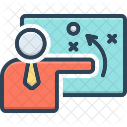 Person Explaining Strategy On Aboard With A Sketch Icon