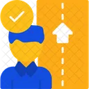 Person Holding A Career Path Sign Career Path Professional Journey Icon