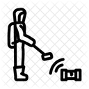 Person Holsing Geiger  Symbol