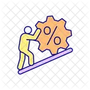 Person Moves Towards Goal  Icon