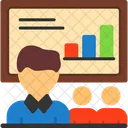 Person Presenting At A Booth Presentation Booth Activity Icon