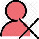 Suspend User Businessman Cross Icon
