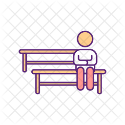 Person Sitting On Bench Icon