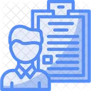 Person With A Clipboard For Interviews Interview Evaluation Icon