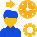 Person With A Clock For Time Management Time Management Efficiency Icon