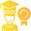 Person With A Graduation Cap For Achievement Achievement Success Icon