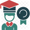 Person With A Graduation Cap For Achievement Achievement Success Icon