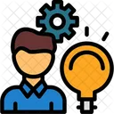 Person With A Lightbulb For Innovation Innovation Creativity Icon