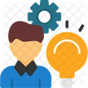 Person With A Lightbulb For Innovation Innovation Creativity Icon